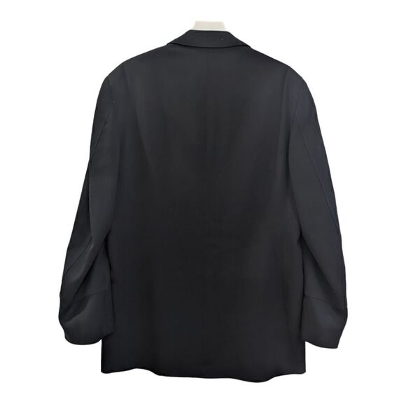 Massimo Bizzocchi Handmade Men's Three Button Black Blazer Size 44R - Picture 3 of 12
